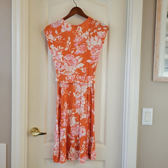 Lands' End Silky Stretchy Floral Dress - Picture 3 of 5
